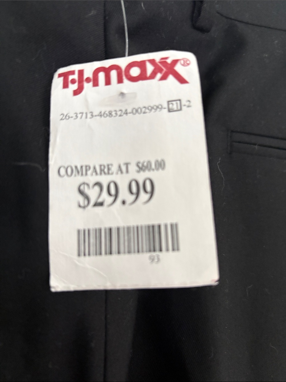 Calvin Klein Flat Front Men’s Classic Black Dress Pants - Picture 6 of 7
